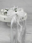 Ozdobna kokarda do wianka komunijnego