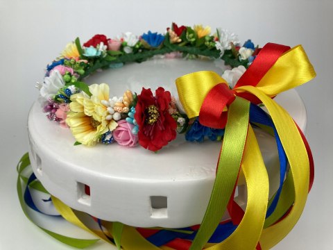 Wianek regionalny, ludowy z polnych kwiatów